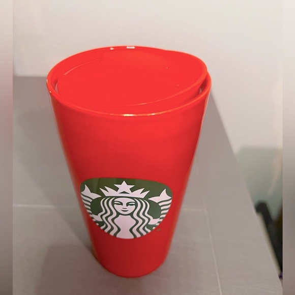 Starbucks Holiday 2020 Ceramic Mug Red With Gold Sparkles BNWT - Picture 2 of 6